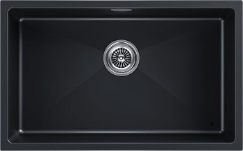 Кухонная мойка Paulmark LUMI 74UNI LU74-BLM 74х46 цвет черный металлик